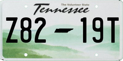 TN license plate Z8219T