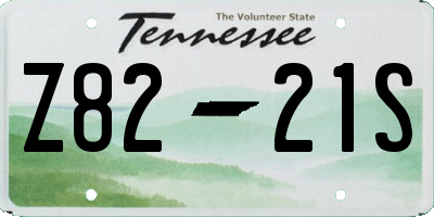 TN license plate Z8221S