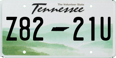 TN license plate Z8221U