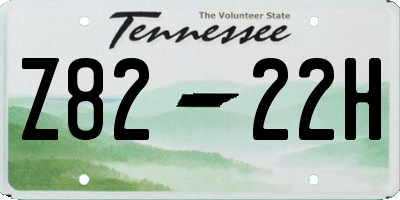 TN license plate Z8222H