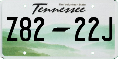 TN license plate Z8222J