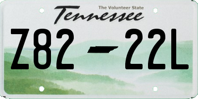 TN license plate Z8222L