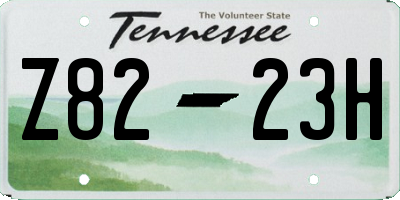 TN license plate Z8223H
