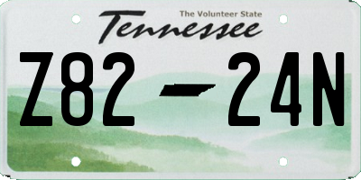 TN license plate Z8224N