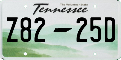 TN license plate Z8225D