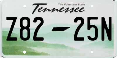 TN license plate Z8225N