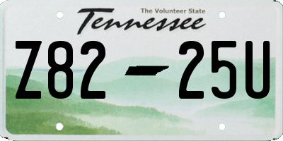 TN license plate Z8225U