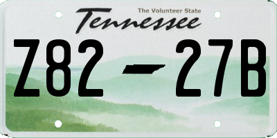 TN license plate Z8227B