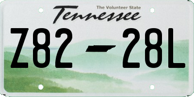 TN license plate Z8228L