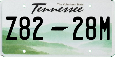 TN license plate Z8228M