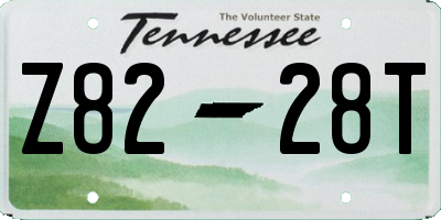 TN license plate Z8228T