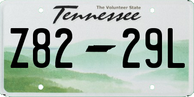 TN license plate Z8229L