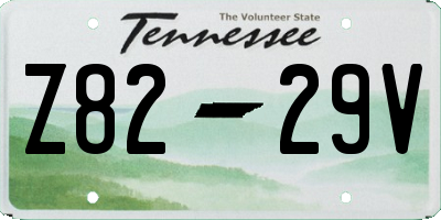 TN license plate Z8229V