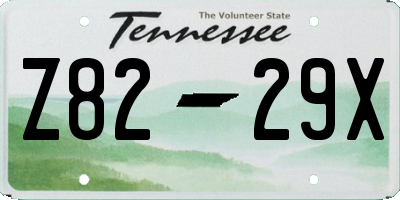 TN license plate Z8229X