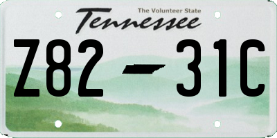 TN license plate Z8231C