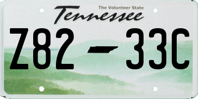 TN license plate Z8233C