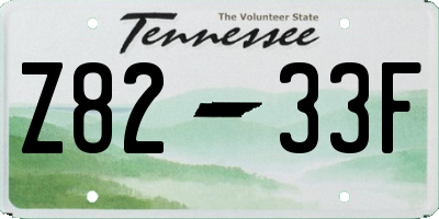 TN license plate Z8233F