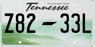 TN license plate Z8233L