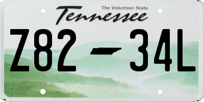 TN license plate Z8234L