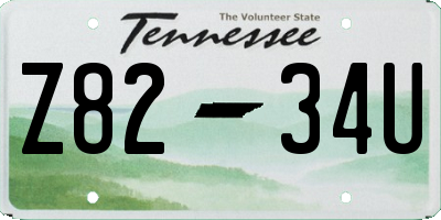 TN license plate Z8234U