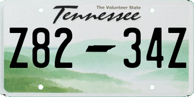 TN license plate Z8234Z
