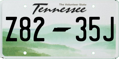 TN license plate Z8235J