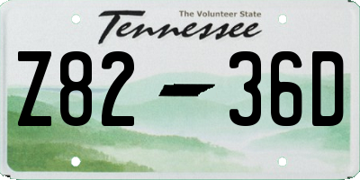 TN license plate Z8236D