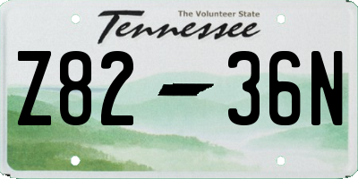 TN license plate Z8236N