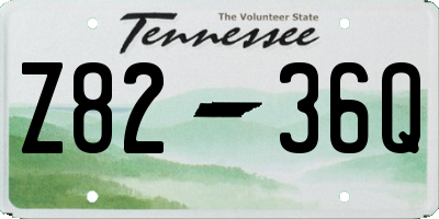 TN license plate Z8236Q