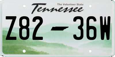 TN license plate Z8236W