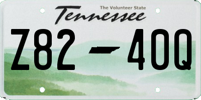 TN license plate Z8240Q