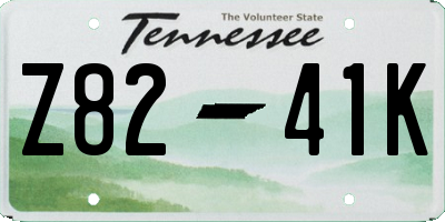 TN license plate Z8241K