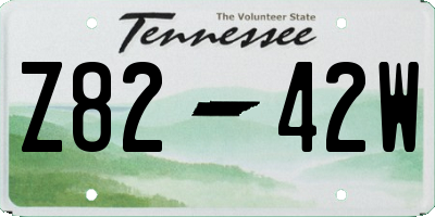 TN license plate Z8242W