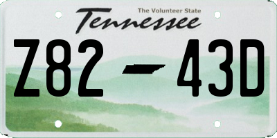 TN license plate Z8243D
