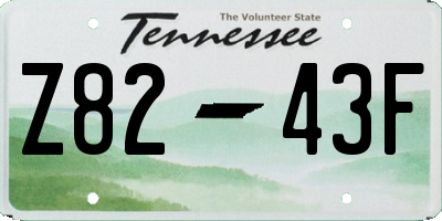 TN license plate Z8243F