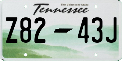 TN license plate Z8243J