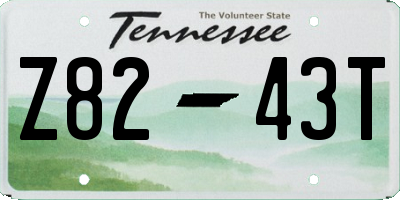 TN license plate Z8243T