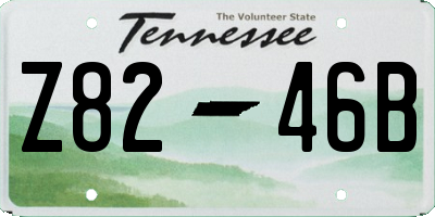 TN license plate Z8246B
