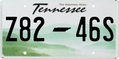 TN license plate Z8246S
