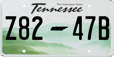 TN license plate Z8247B