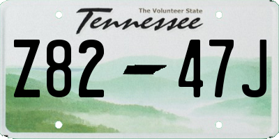 TN license plate Z8247J