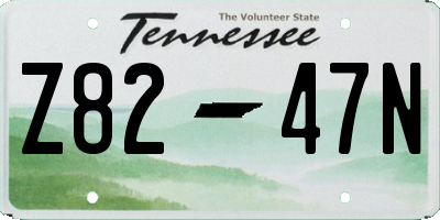 TN license plate Z8247N