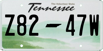 TN license plate Z8247W