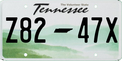 TN license plate Z8247X