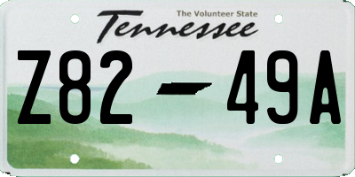 TN license plate Z8249A