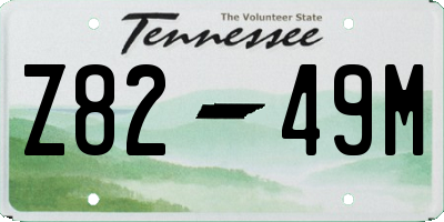 TN license plate Z8249M