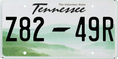 TN license plate Z8249R