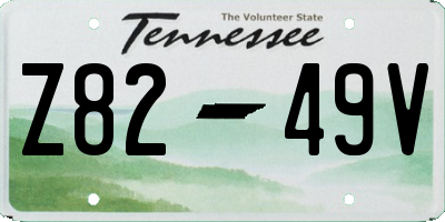 TN license plate Z8249V
