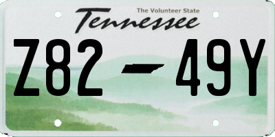 TN license plate Z8249Y