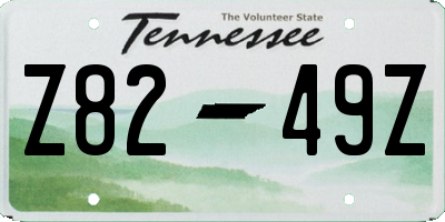 TN license plate Z8249Z